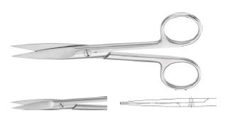 ХІРУРГ. НОЖИЦІ ПРЯМ. Г/Г 145MM